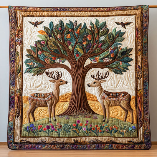 Two Deer Tree WY1108016CL Quilt