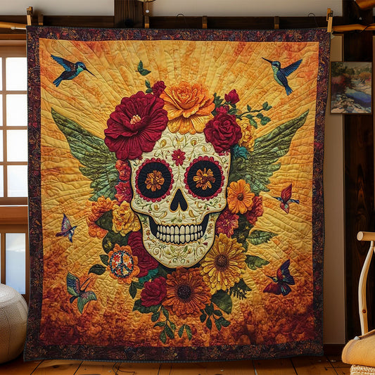 Skull And Hummingbird WN3110069CL Quilt