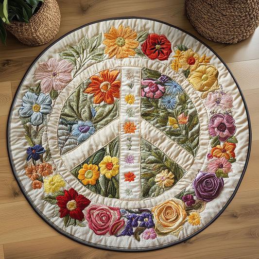 Golden Peace WN2208057CL Quilted Round Mat