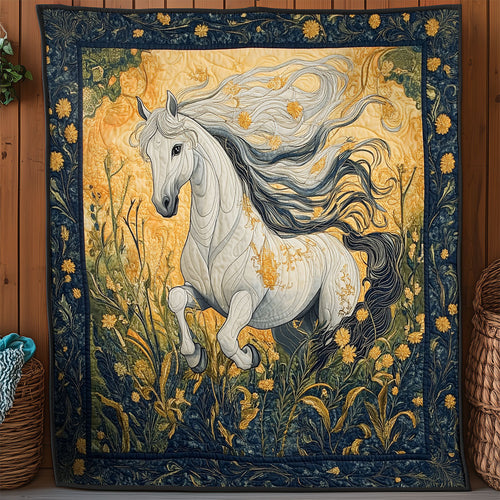 Golden Glow Horse WY0307051CL Quilt