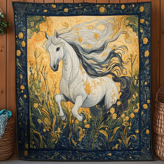 Golden Glow Horse WY0307051CL Quilt
