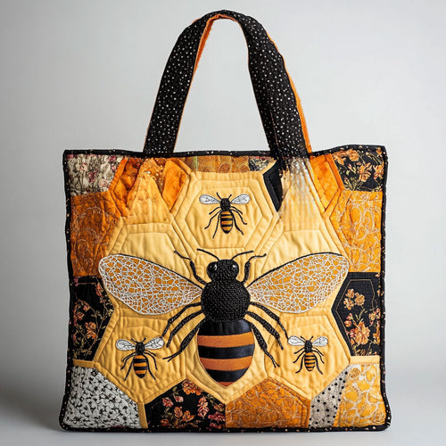Warm Hive Bee WN1511085CL Quilted Tote Bag