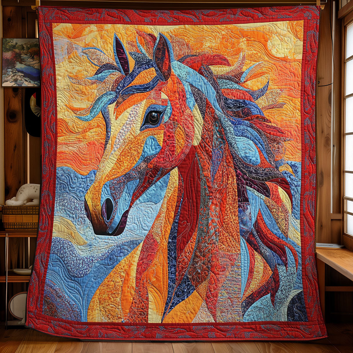 Vibrant Horse WY1401045CL Quilt