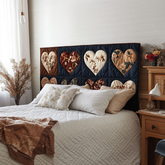 Rustic Love Patch KL2512020CL Quilted Headboard Slipcover