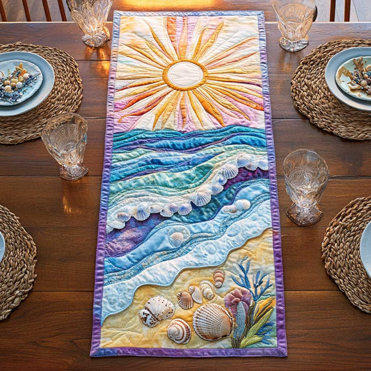 Coastal Dawn CQ2005023CL Quilted Table Runner