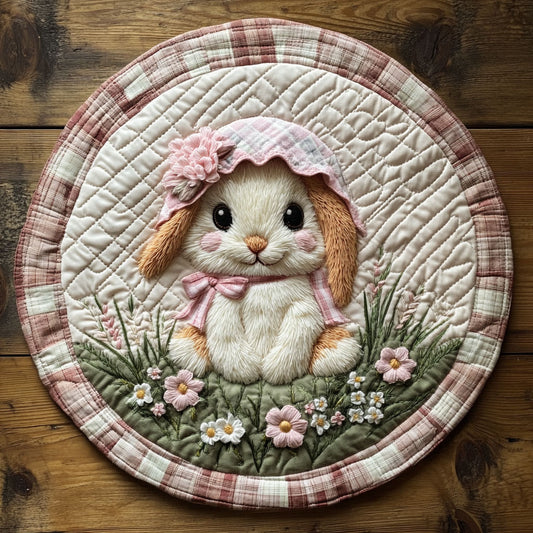 Country Bunny Joy WN1807020CL Quilted Round Mat