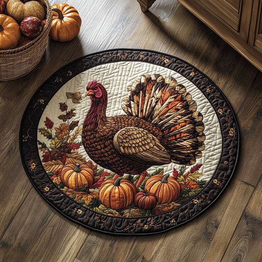 Cozy Turkey WN1903044CL Quilted Round Mat