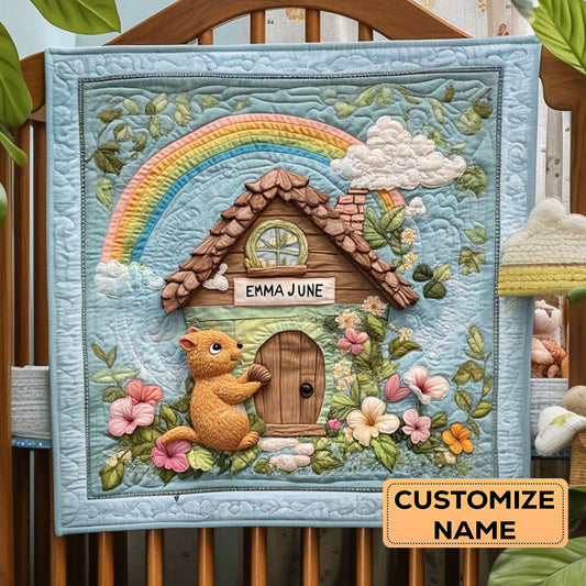Woodland Home WY0108039CL Personalized Baby Quilt