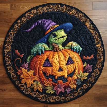 Halloween Turtle CW3107035CL Quilted Round Mat