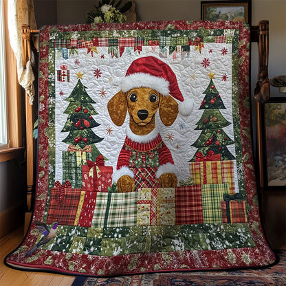 Dachshund Christmas Joy WN2011037CL Quilt