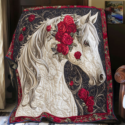 Red Rose White Horse WY0801050CL Quilt
