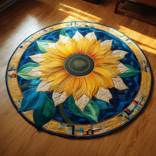 Sun Flower CQ2404024CL Quilted Round Mat