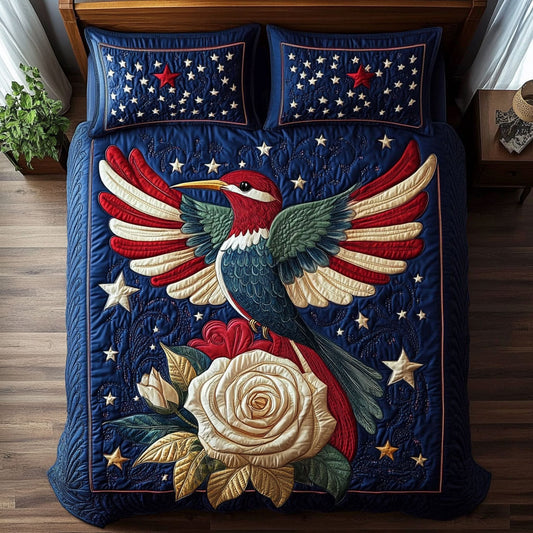 Stars Stripes Hummingbird WY1408014CL Duvet Cover Set