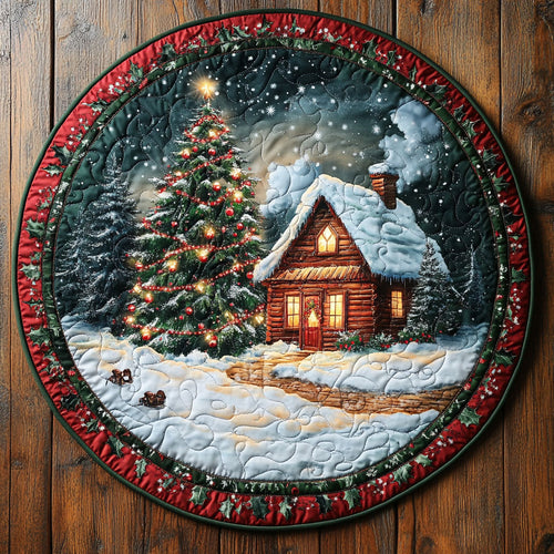 Holiday Hearth WJ2711002CL Quilted Round Mat