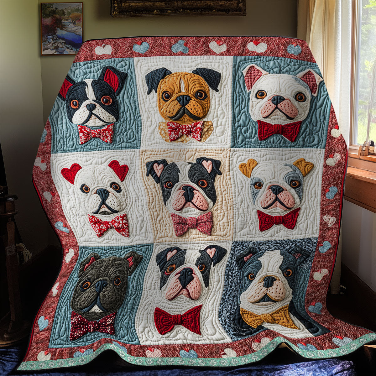 Cozy Bulldog  WX2112008CL Quilt