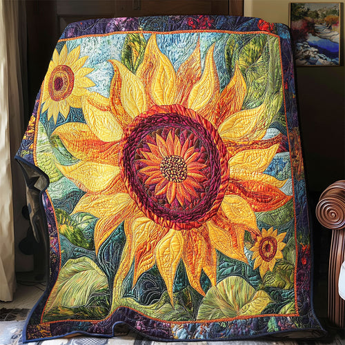 Sunflower Blooming WX2101045CL Quilt