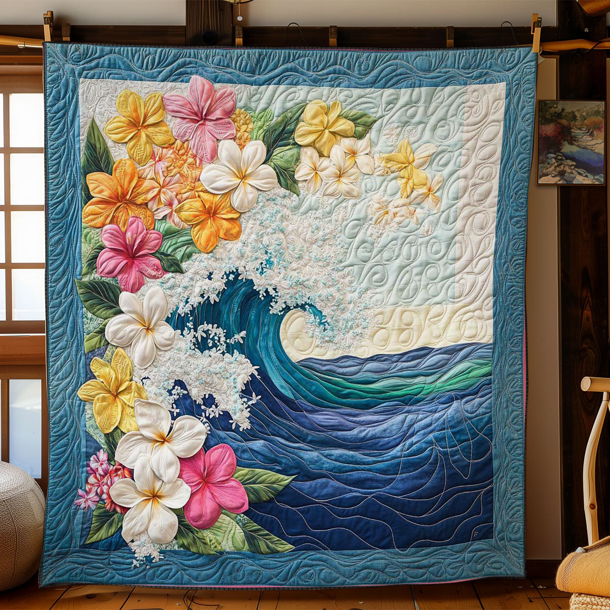 Floral Wave WN1704007CL Quilt
