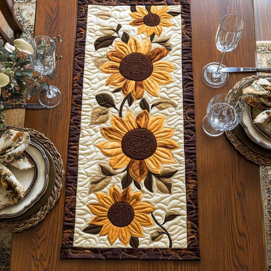 Delicate Sunflowers CQ2404009CL Quilted Table Runner