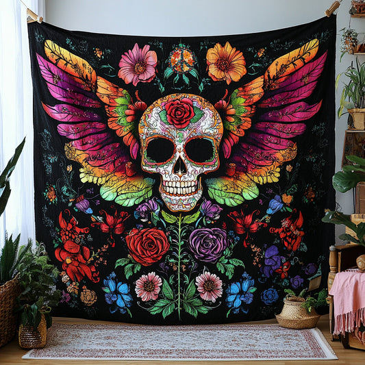 Skull Blooming Into You WU2410002CL Quilt