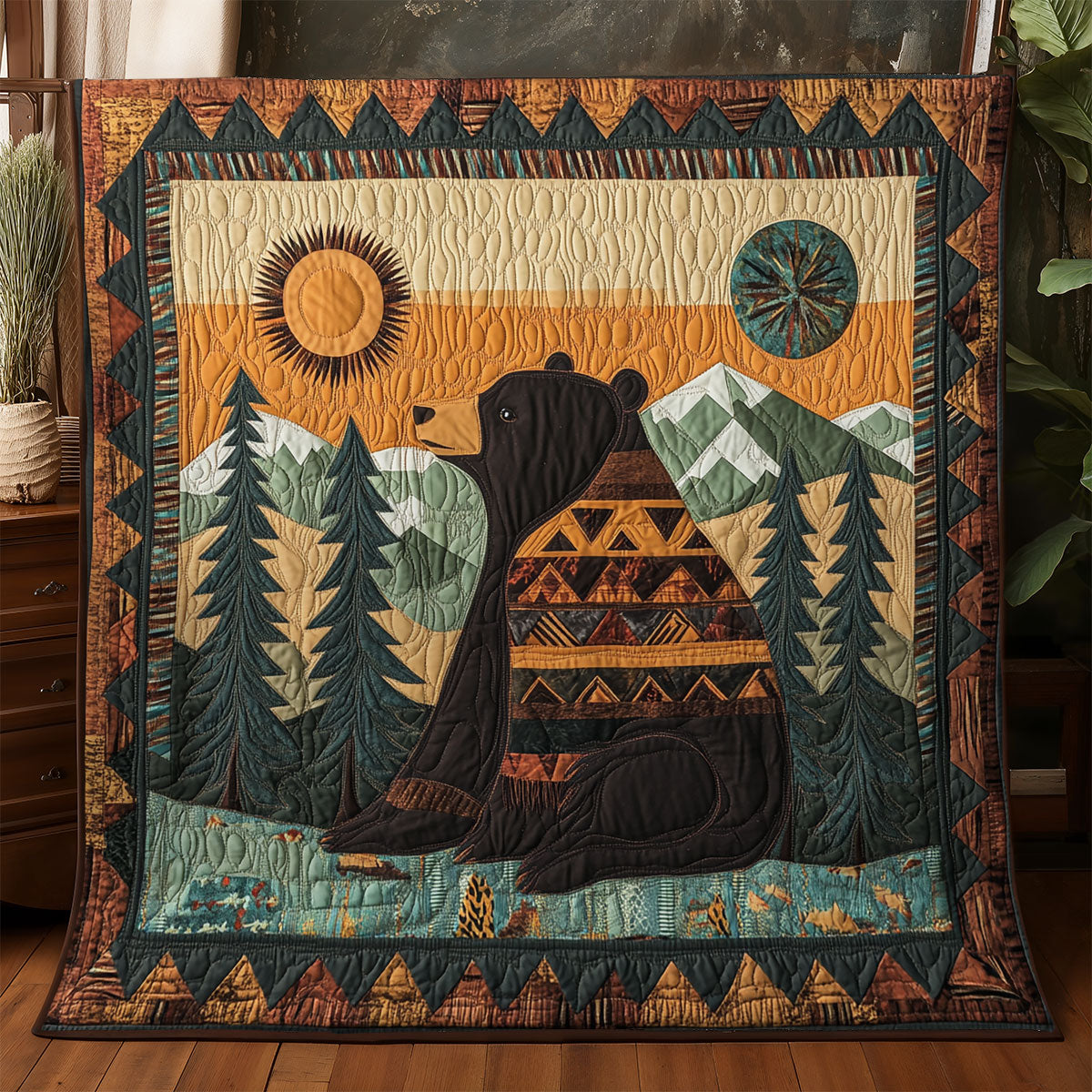 Bear Native American WX3105004CL Quilt
