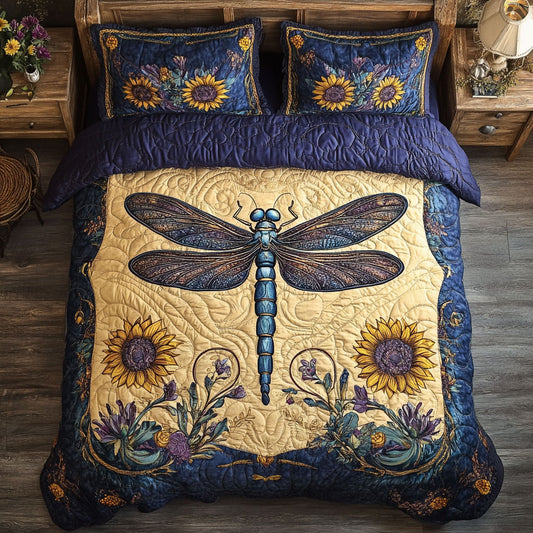 Sunflower And Dragonfly WY0602049CL Duvet Cover Set