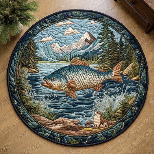 Hooked Hug CM2204019CL Quilted Round Mat