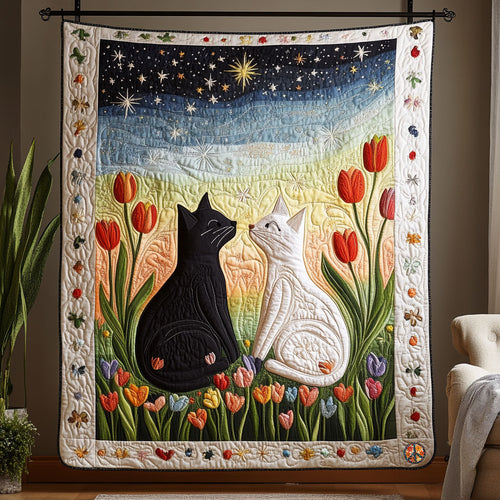 Tulip Cat Night WJ2810020CL Quilt