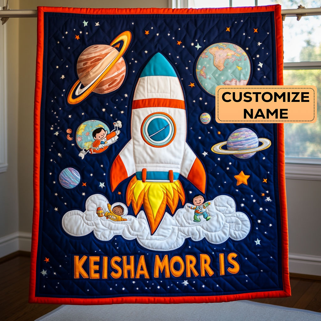Star Explorer CP2207020CL Personalized Baby Quilt