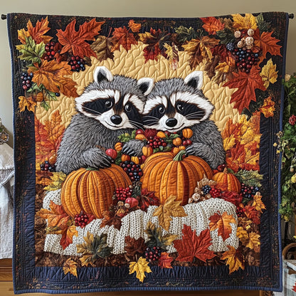 Autumn Forest Raccoon Friend WY2508042CL Quilt