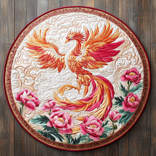 Phoenix Peony Bloom CW2207028CL Quilted Round Mat