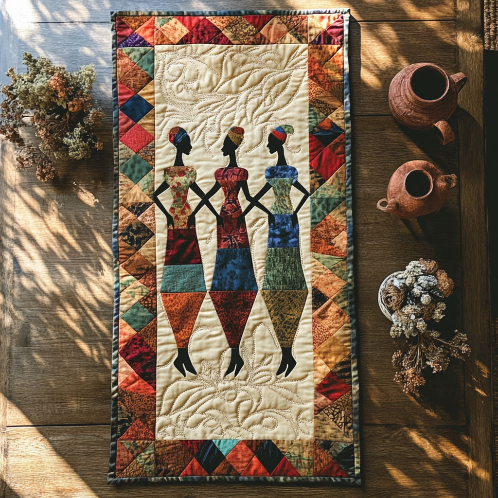 Tribal Beauty CP0207030CL Quilted Table Runner