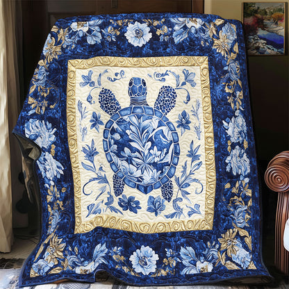 Mosiac Flower Turtle WY2001090CL Quilt