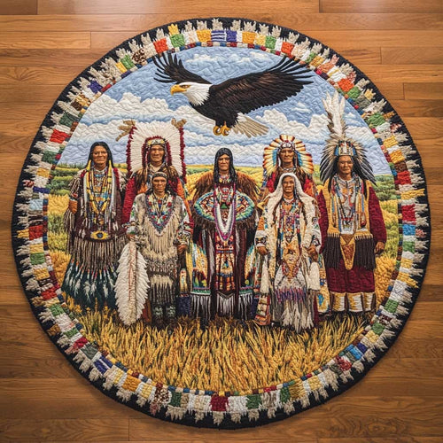 Native American Earth Connection WN2403078CL Quilted Round Mat