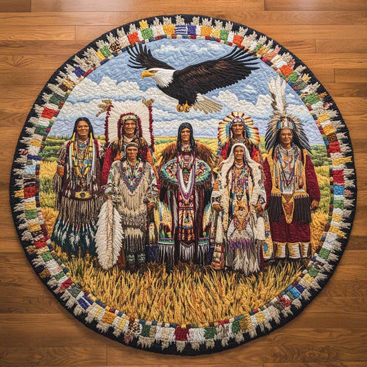 Native American Earth Connection WN2403078CL Quilted Round Mat