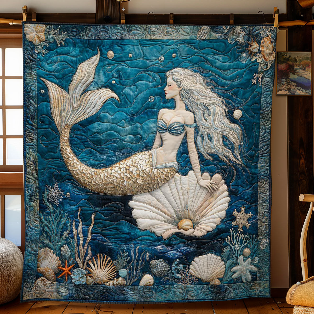 Golden Mermaid WN2203042CL Quilt