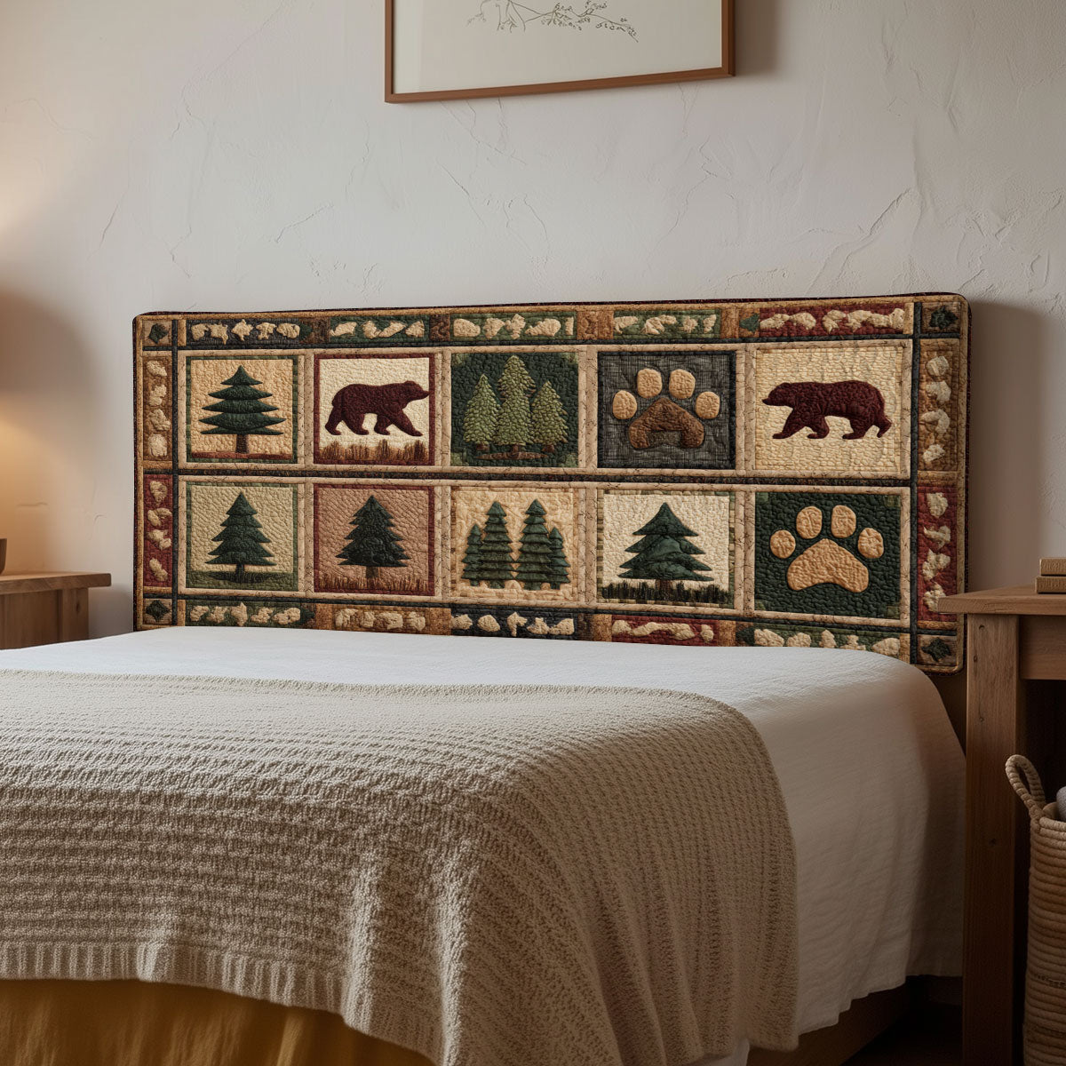 Bear Parade CP2612005CL Quilted Headboard Slipcover