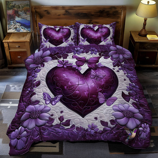 Purple Heart Garden WY2712125CL Duvet Cover Set