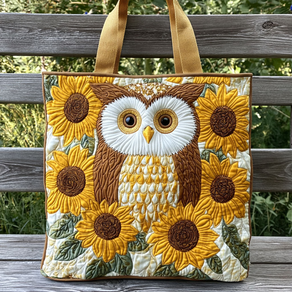 Sunpetal Owl CP0110100CL Quilted Tote Bag