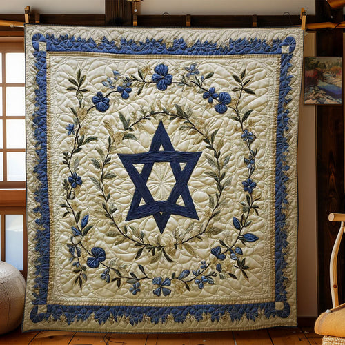 Floral Jewish Star WN2203035CL Quilt