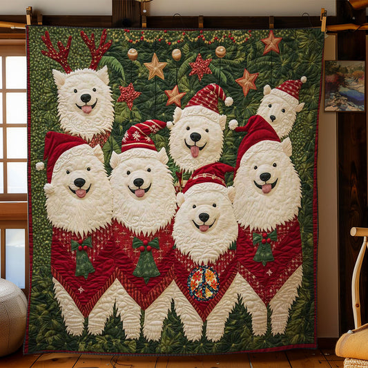 Samoyed Christmas Joy WN3110053CL Quilt