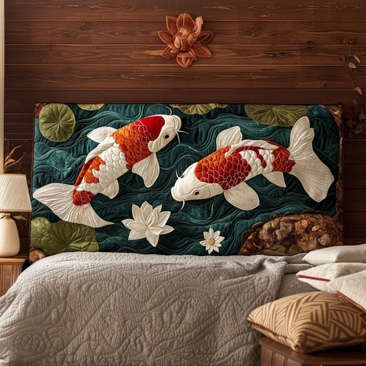 Lotus & Koi Serenity KL2912026CL Quilted Headboard Slipcover