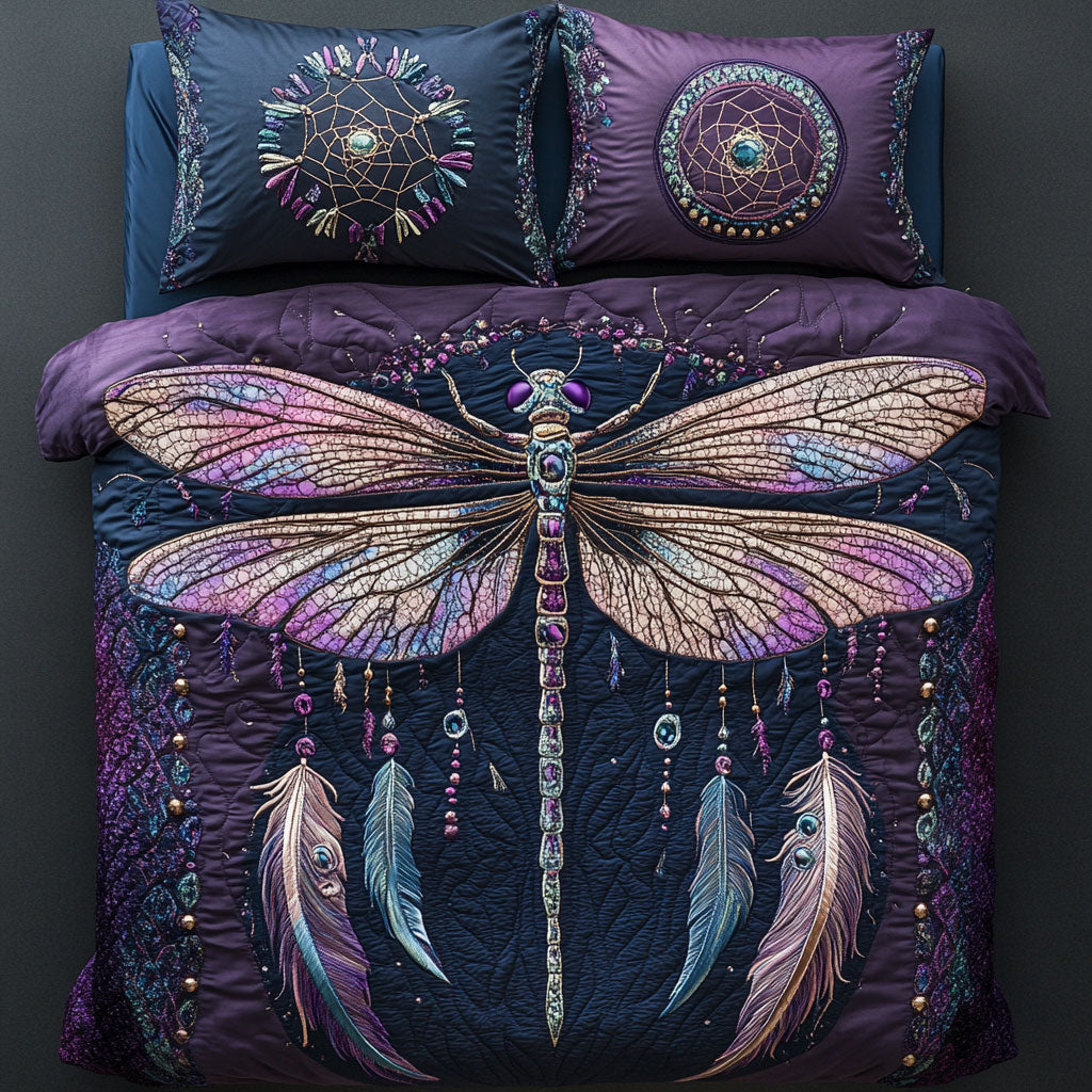 Dragonfly Night Glow CW0210056CL Duvet Cover Set