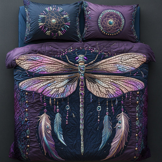 Dragonfly Night Glow CW0210056CL Duvet Cover Set