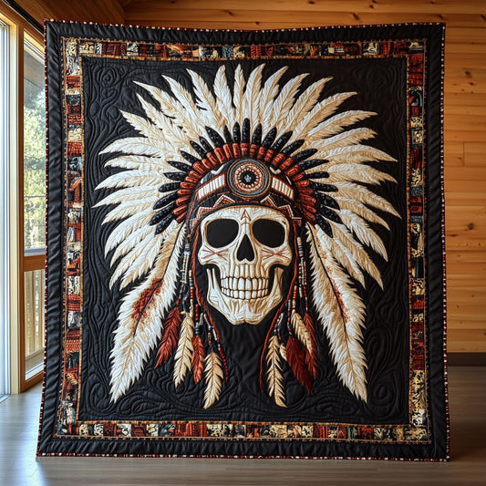Skull Native American CW1107008CL Quilt