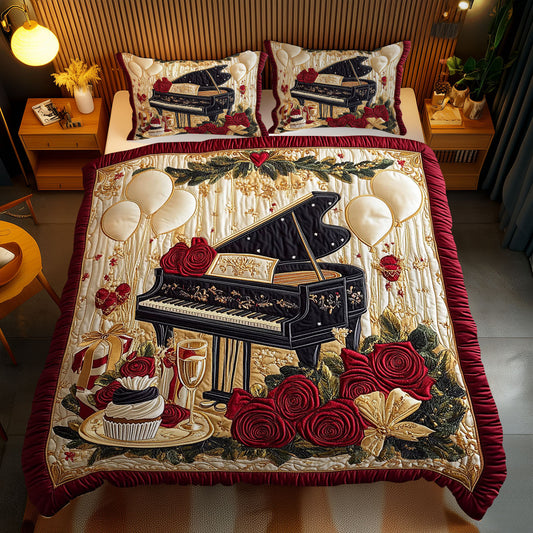Red Rose Piano WY2712132CL Duvet Cover Set