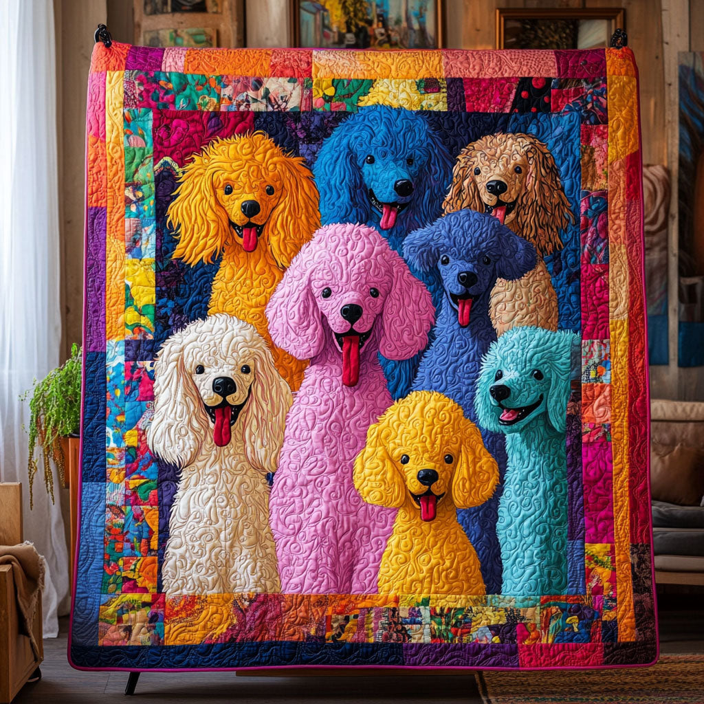 Colorful Poodle WY1208003CL Quilt
