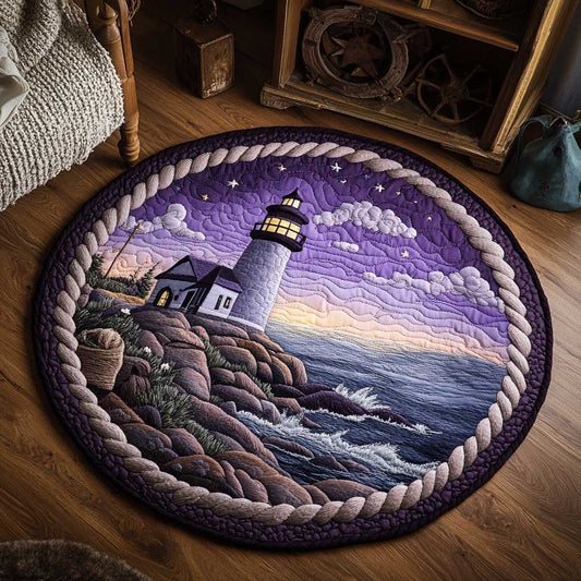 Guiding Lighthouse WN0304031CL Quilted Round Mat