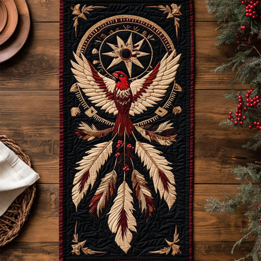 Native Dreamcatcher Cardinal WY2404037CL Quilted Table Runner