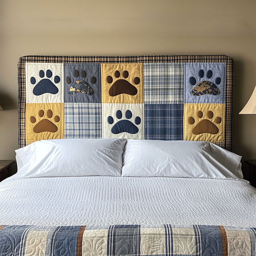 Homestead Dog Paw WN1712016CL Quilted Headboard Slipcover