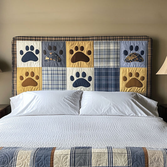 Homestead Dog Paw WN1712016CL Quilted Headboard Slipcover